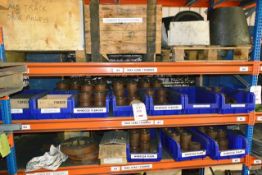 Contents of bay of racking (excludes racking) to incl. various steel/rubber rollers, drive