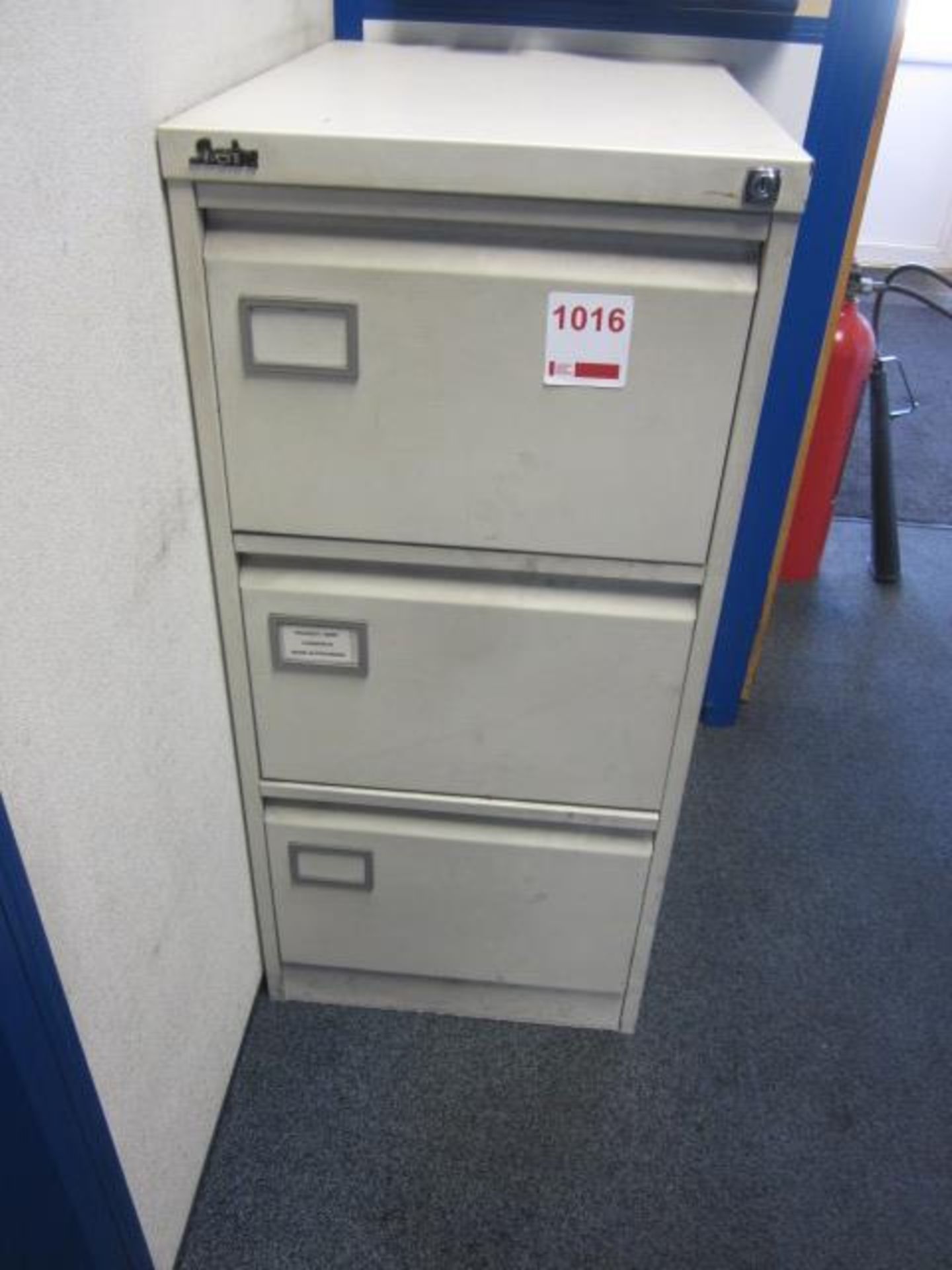 Two metal 3 door filing cabinets