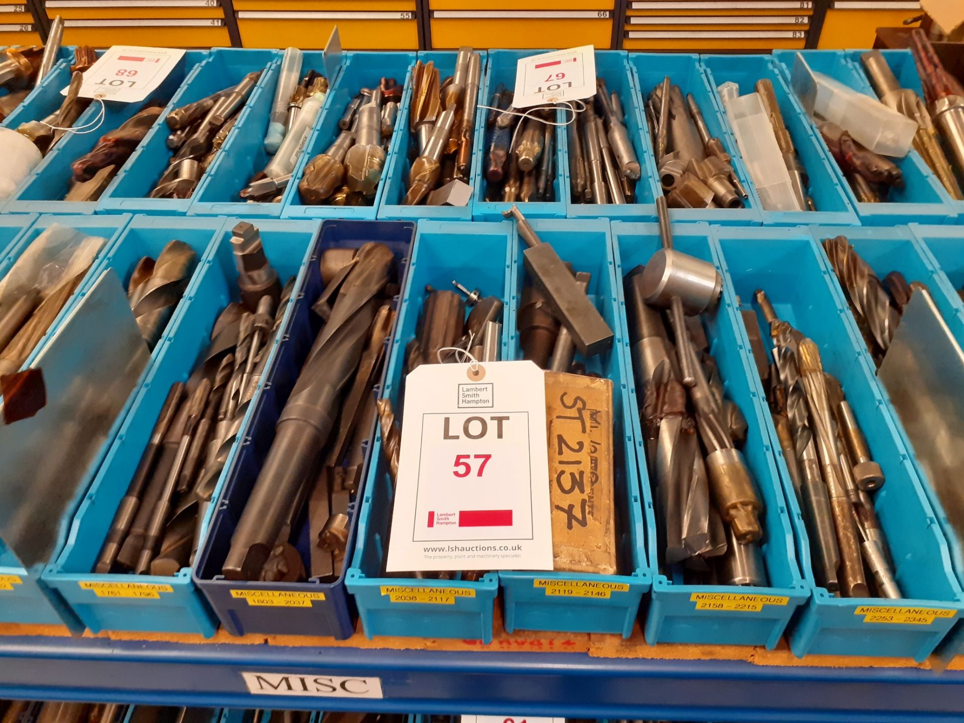 6 trays of Miscellaneous Drills - tray no.1761-2345