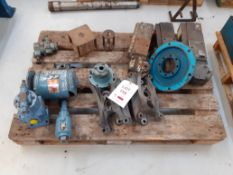 Various metal pump components - contents of two pallets