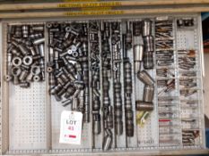 Contents of Drawer G - Collets/Ball Nose Slot Drills (Acceptance of the final highest bid on this