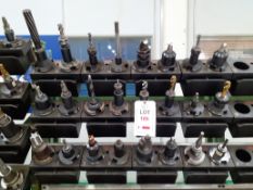 24 SK50 tool holders with assorted tools - reamers/drills/boring bars, with 16 Tulkelch tool