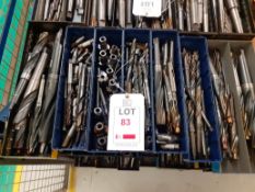 7 trays of various counter bore tools - tray no.0007-1353