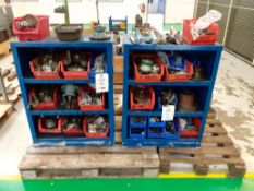 Contents of 2 metal cabinets - various metal pump components - 2 cabinets/2 pallets