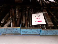 6 trays of various counter bore tools - tray no.5347-5611 plus blank box