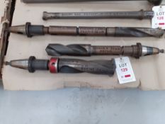 3 Assorted drills with chuck and tool holder