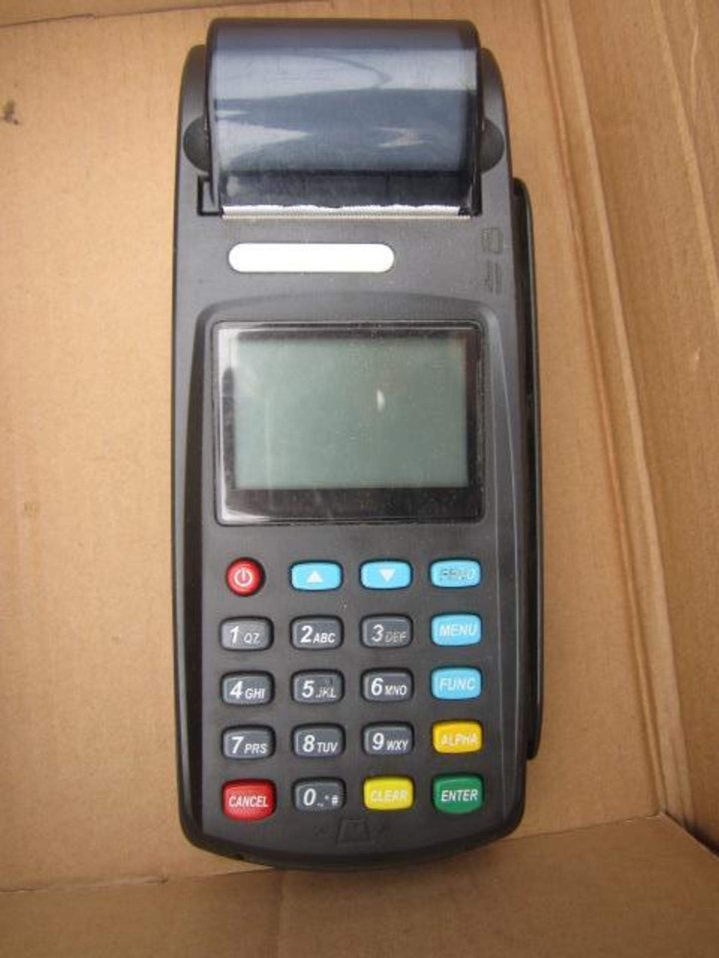 John Groves Ticket Systems portable payment and receipt machine