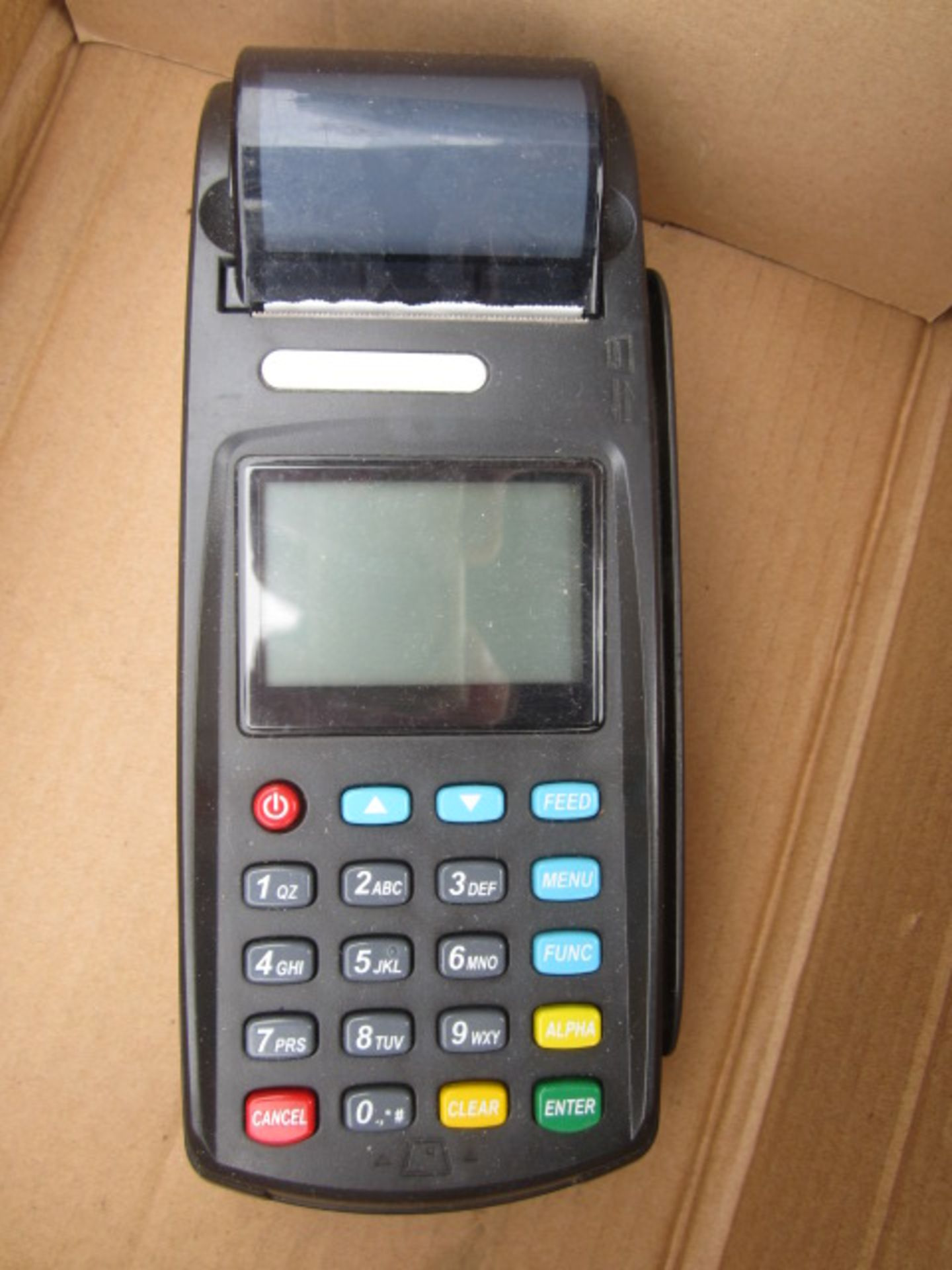 John Groves Ticket Systems portable payment and receipt machine