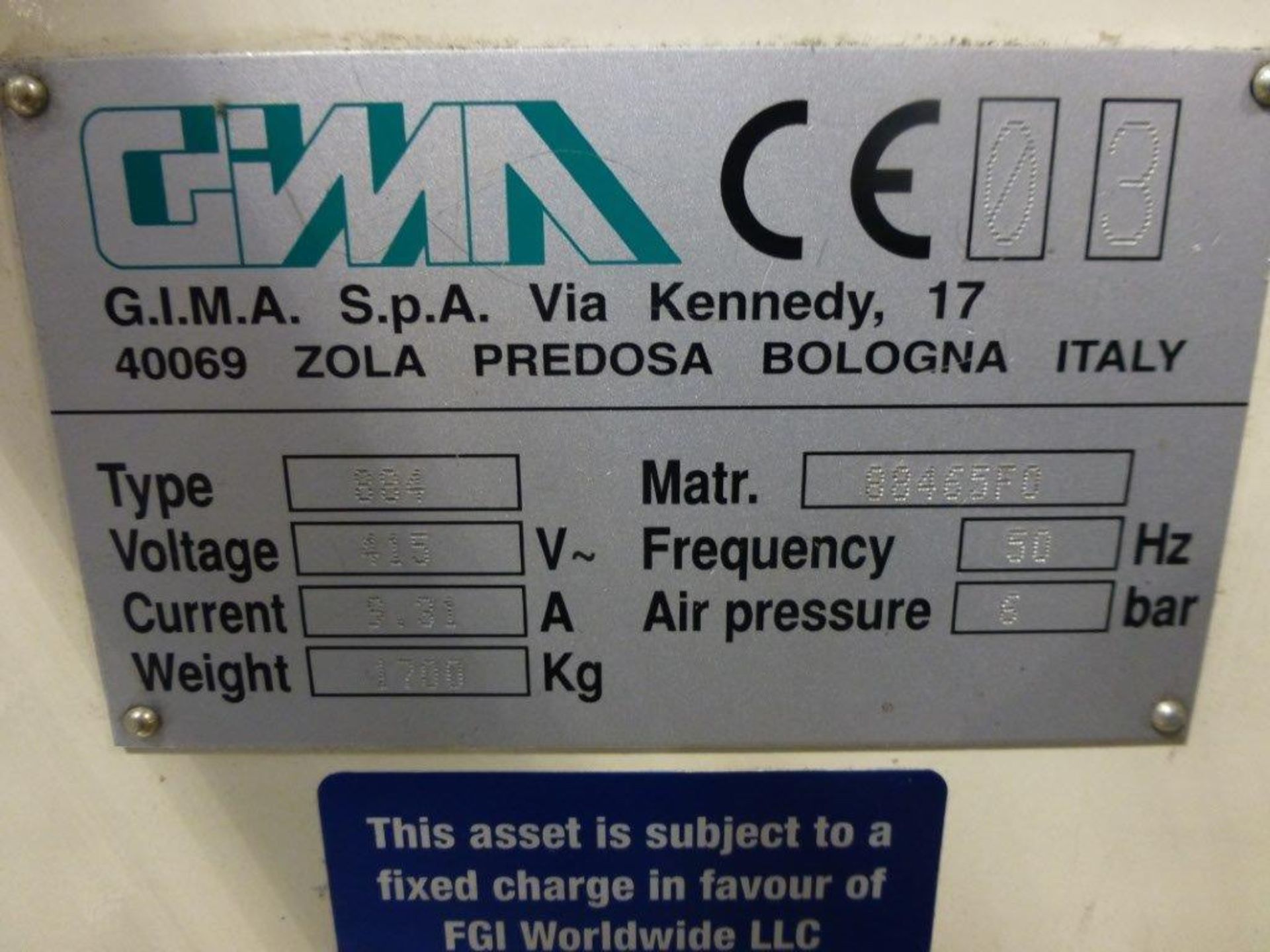 GIMA Type 884 DVD CNC Rotary Thermal Welding Machine Serial No. 88465FO (2003). Please note: A - Image 4 of 4