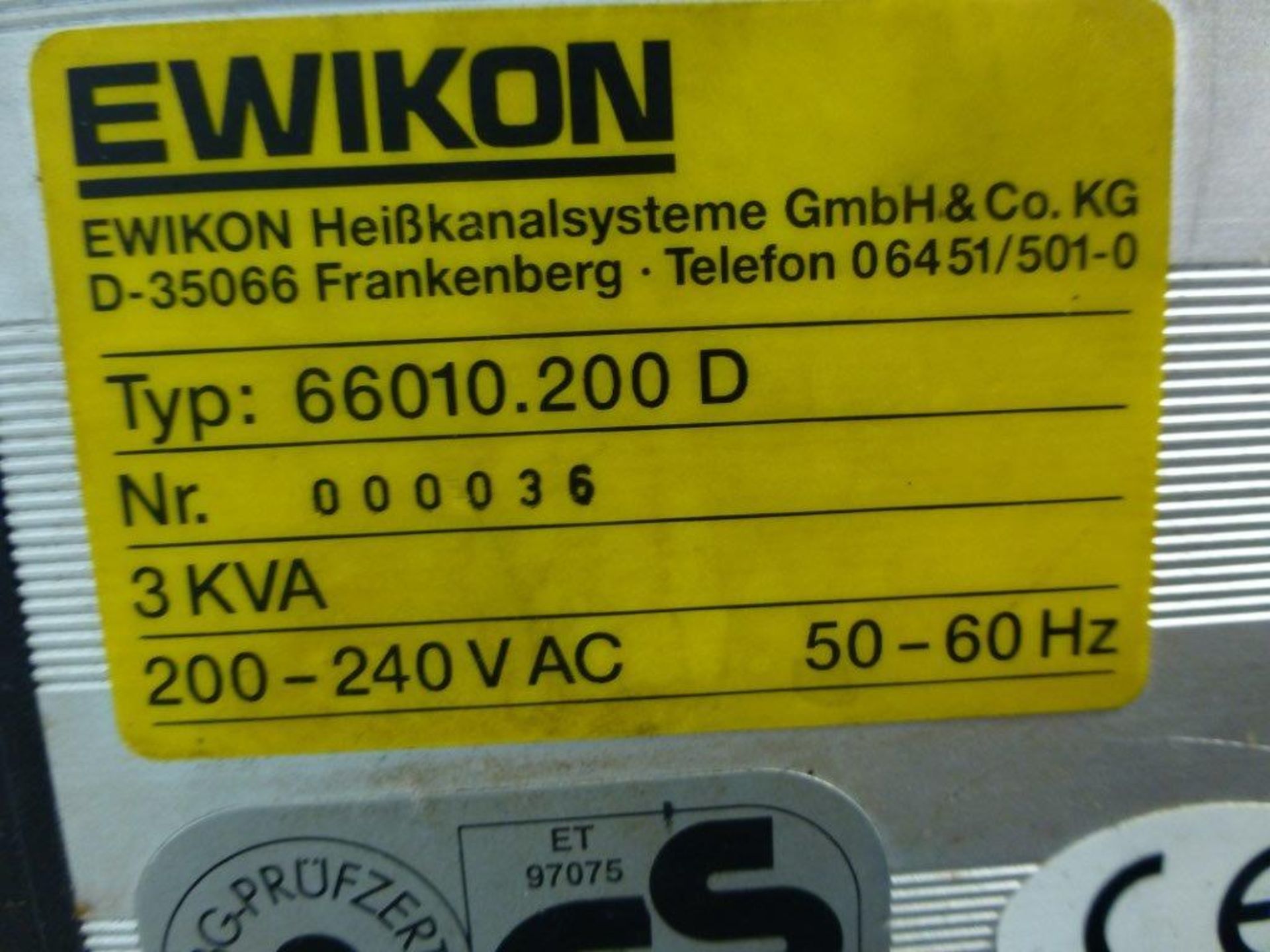 Ewikon 66010.200D controller unit, serial No 000036 - Bild 2 aus 2