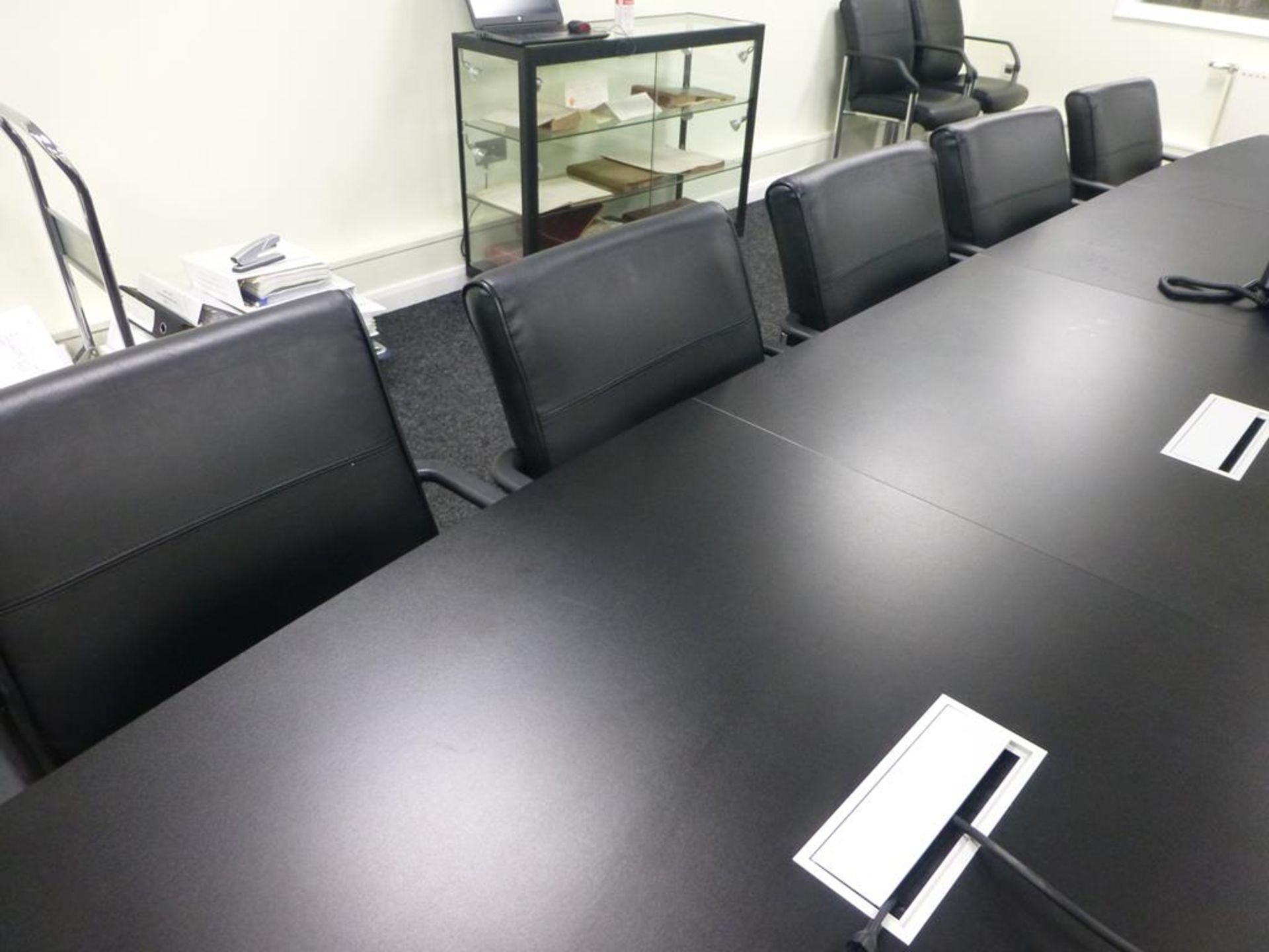 14 black leatherette chrome framed boardroom chairs - Bild 2 aus 4