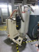 Moretto TC100 mobile bottom opening hopper with Moretto, D11 de-humidifier/dryer (2004) on mobile