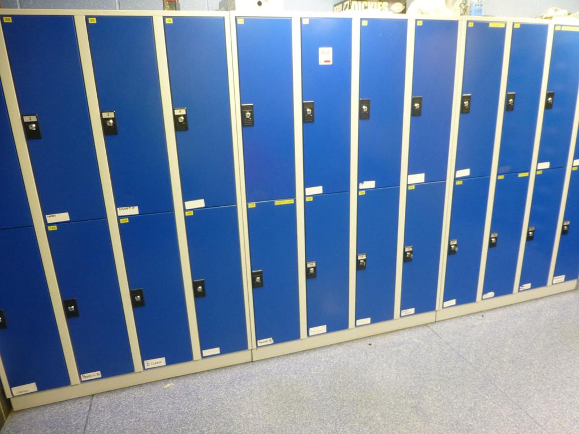 3 steel 8 compartment personal locker units (Blue)