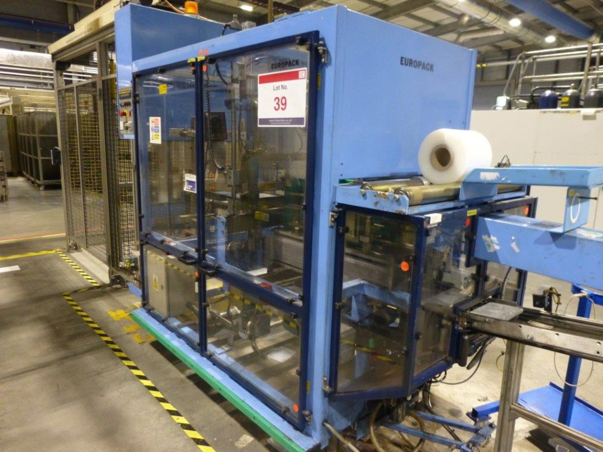GEI Europack Collator / Wrapper/ Bander with 1300mm x 140mm roller conveyor. Please note: A