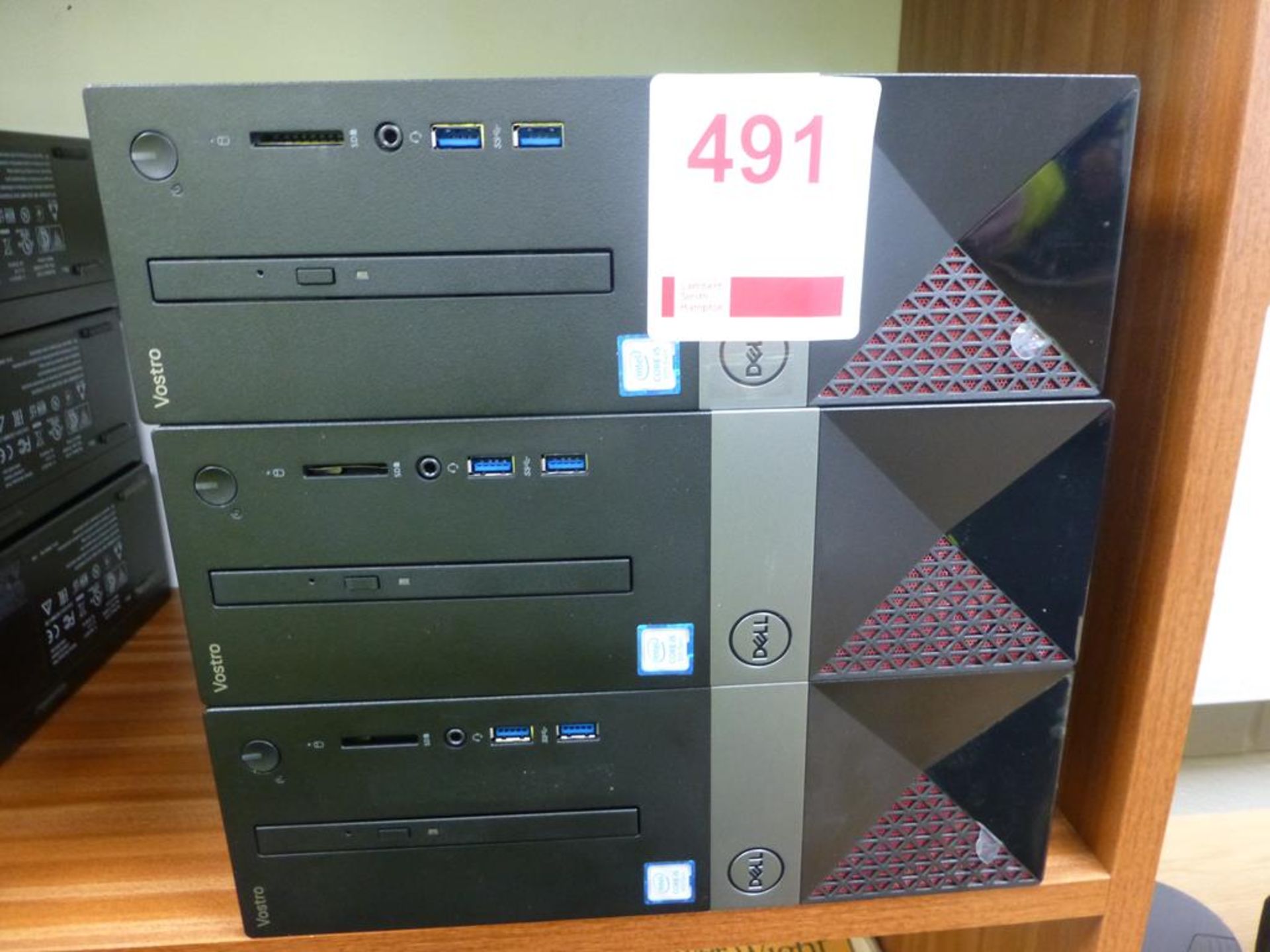 3 Dell Vostro D13S core i5 desktop personal computer base units, service tag Nos, 1TH8GQ2, 1TT1GQ2
