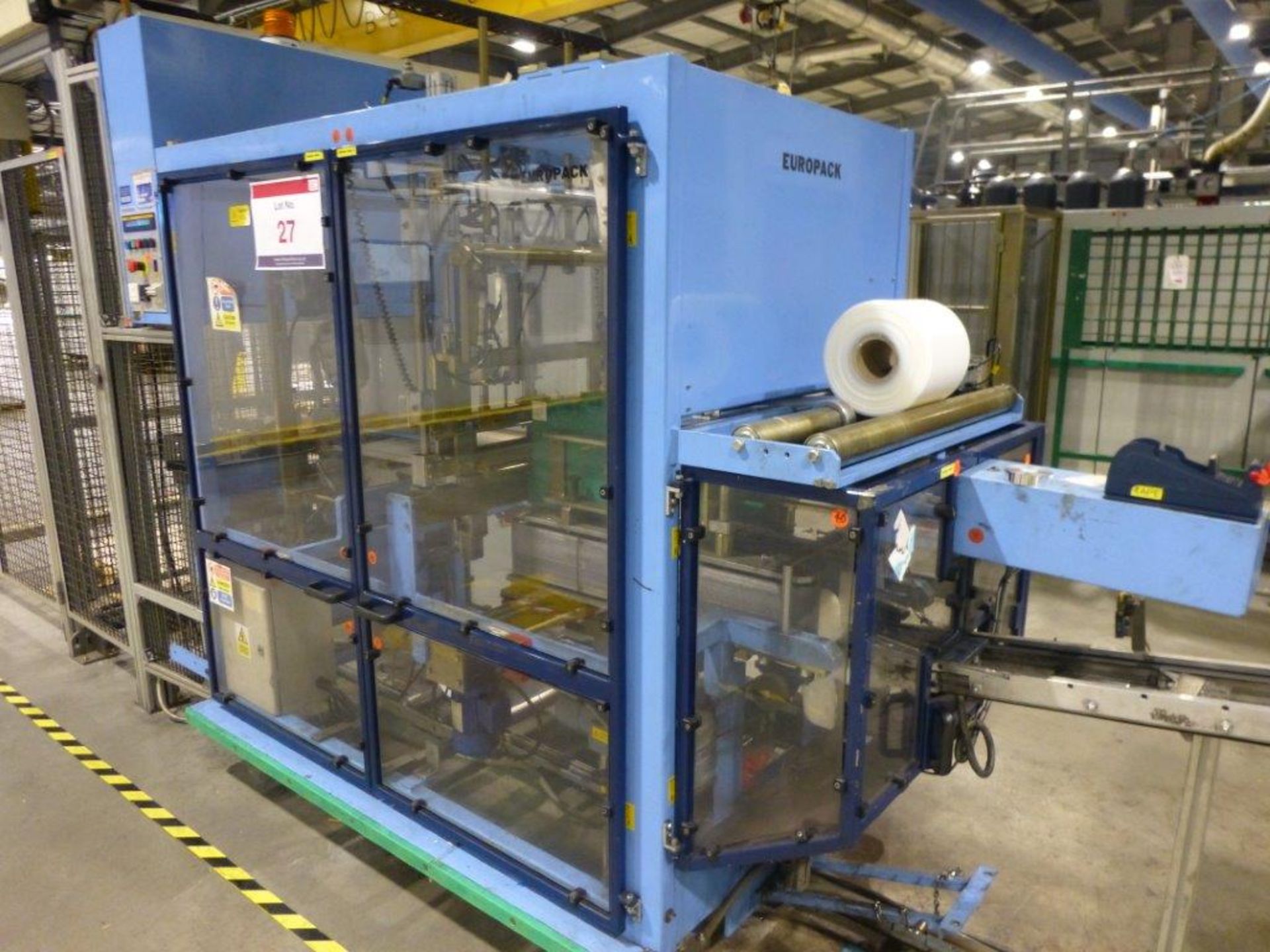 GEI Europack Collator Wrapper Bander Serial No. 21113 , plant No 10745 with delivery conveyor to - Image 2 of 5