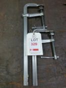 3 G-clamps, 600mm to 350mm
