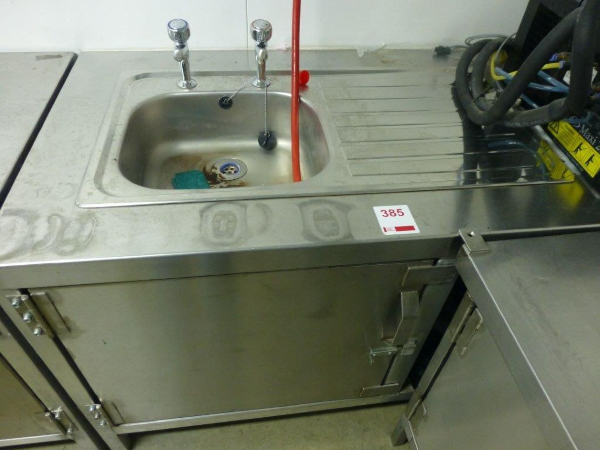 1500mm x 750mm x 840mm stainless steel sink/cupboard unit