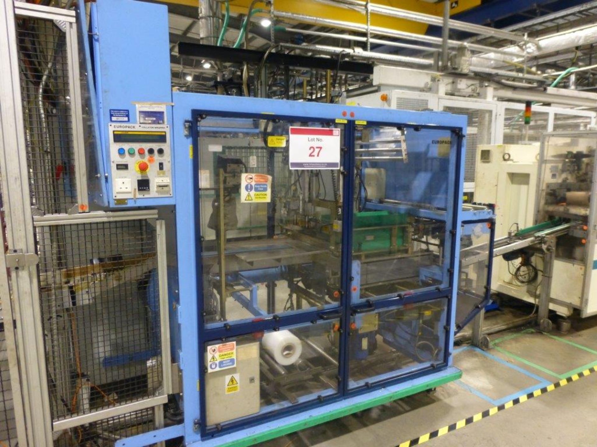 GEI Europack Collator Wrapper Bander Serial No. 21113 , plant No 10745 with delivery conveyor to - Image 3 of 5