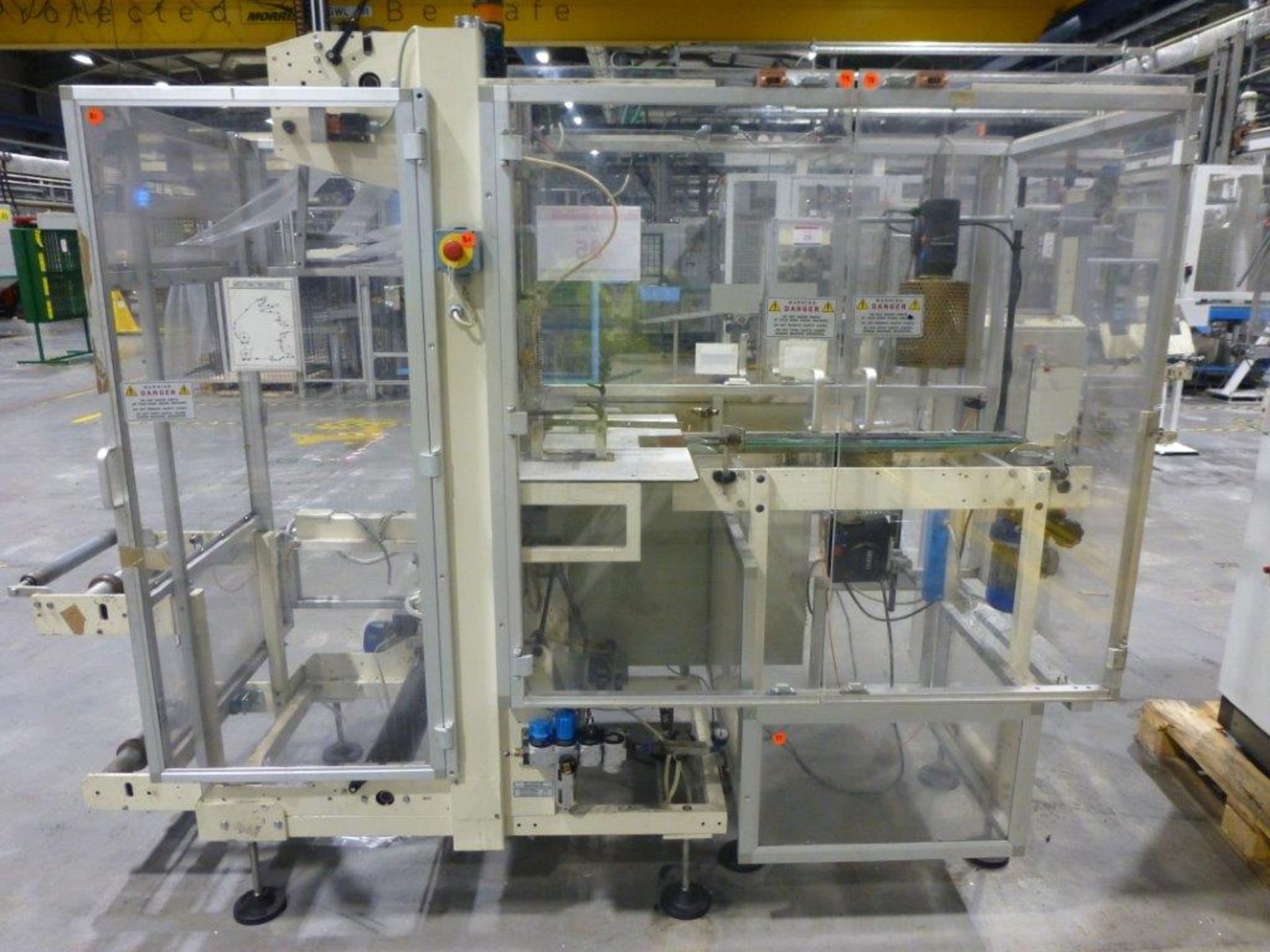 GIMA 888 DVD multi case wrapper, serial No 88832E0 (2002) with film unwind unit, 2 Leister hot air - Image 2 of 3