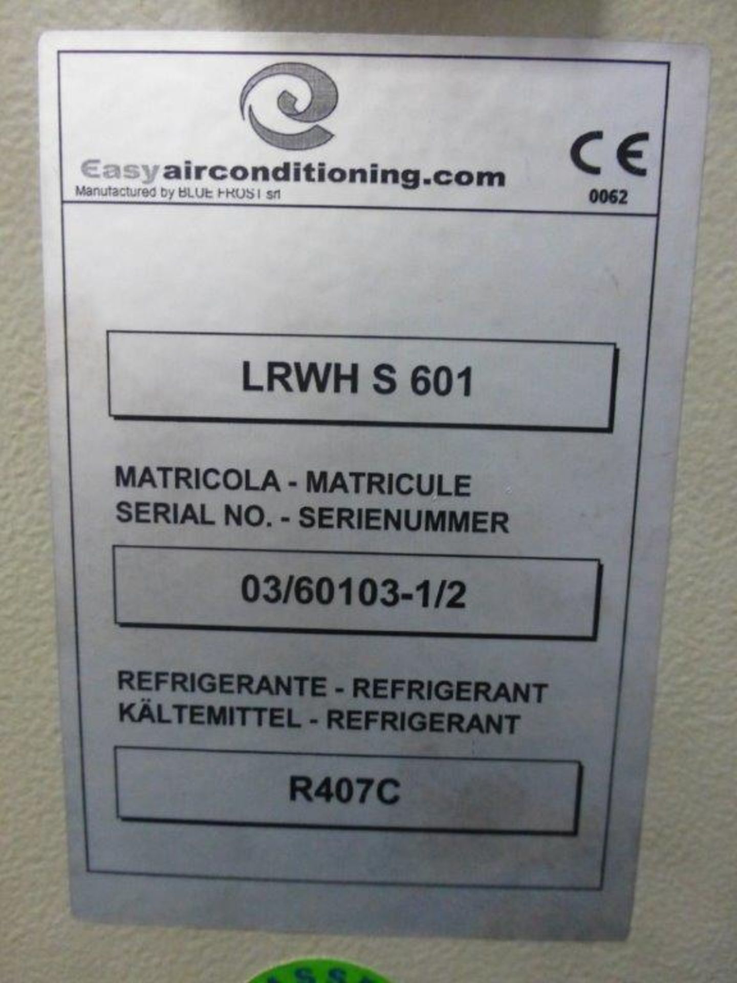 Easy Air Conditioning LRWH S 601 water chiller, serial No 03/60103-1/2, Chiller No 6, (Disconnection - Image 3 of 3