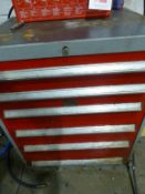 Kaiser Kraft 6 drawer tool cabinet and contents mainly mould tool spares