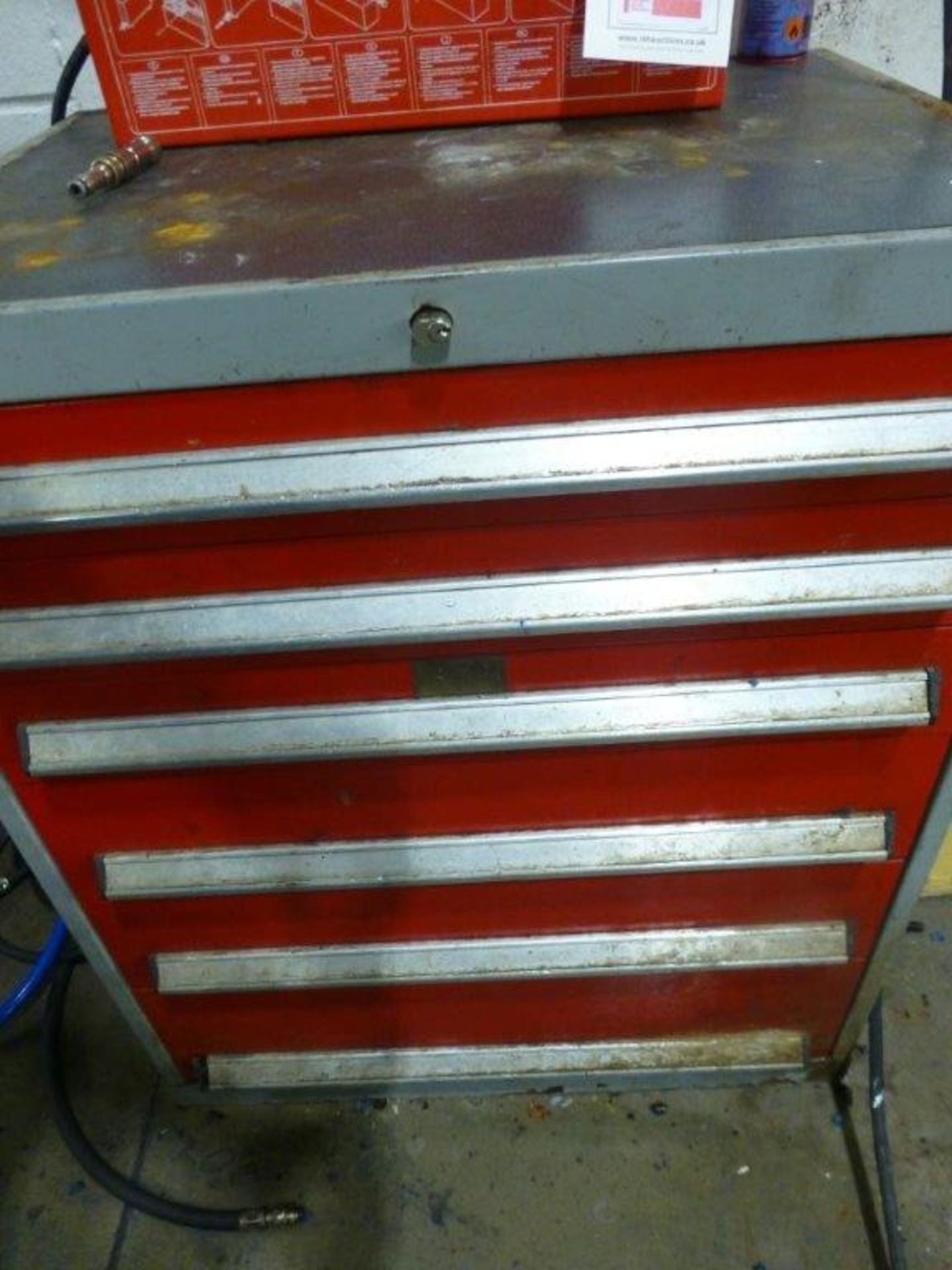 Kaiser Kraft 6 drawer tool cabinet and contents mainly mould tool spares