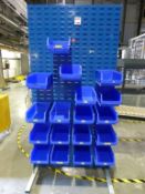 1000mm (w) x 2090 (h) plastic storage bin rack with 18 RS plastic storage bins