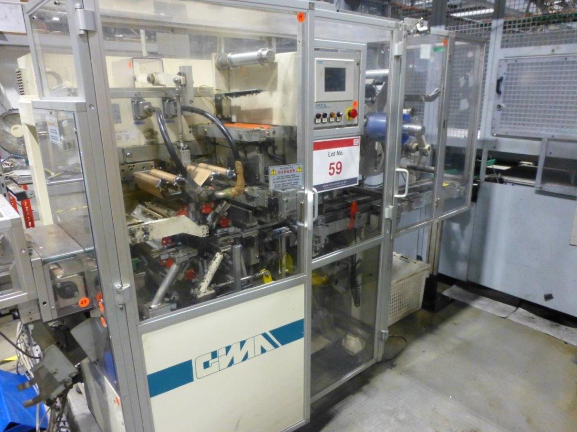 GIMA Type 884 DVD CNC Rotary Thermal Welding Machine Serial No. 88455FO (2003) with turnover unit.