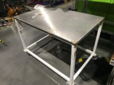 1200mm x 800mm x 820mm stainless steel topped mobile work table