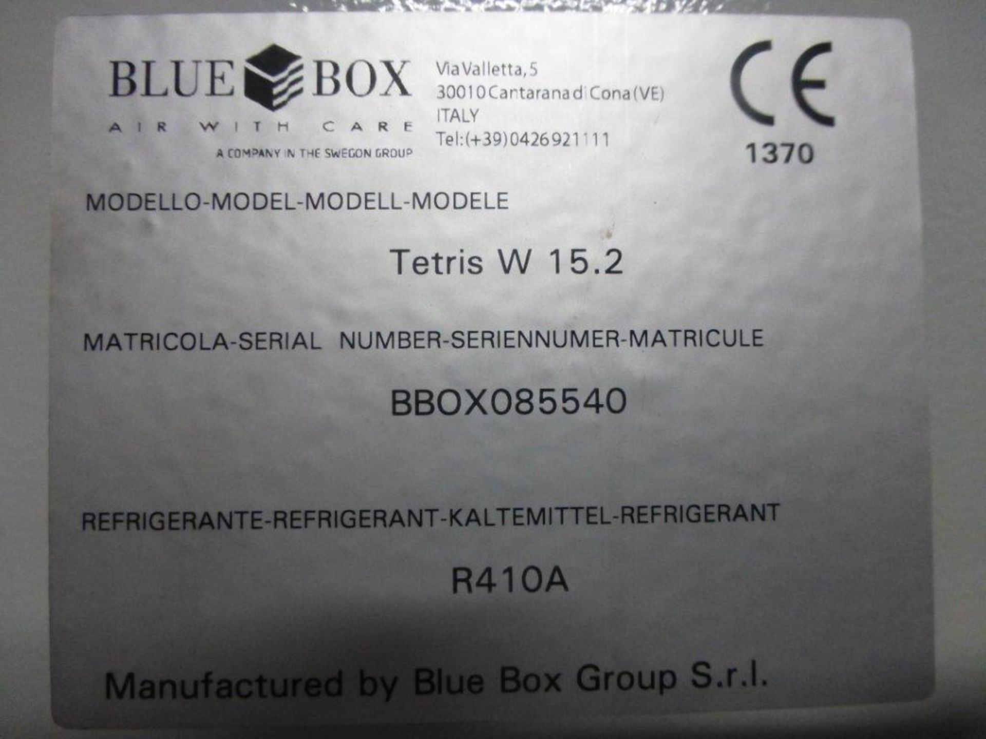 BlueBox Sigma 2002 13.2 water chiller, serial No BBOX075070, Chiller No 2, (Disconnection at first - Bild 4 aus 4