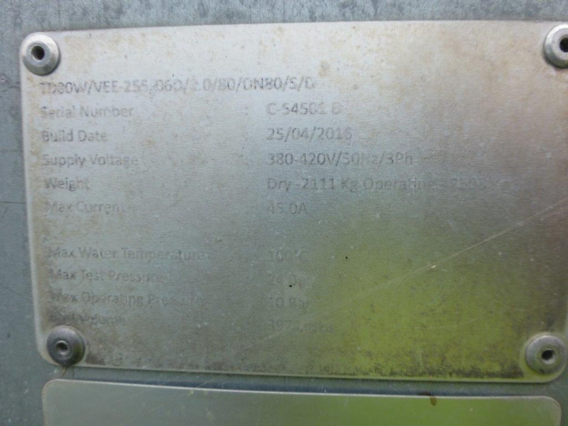 Swegon TD80W/VEE -255/06D/2.0/80/2xDN80/S/D 10 fan Vee configuration dryer/cooler, serial No C54501D - Image 5 of 5