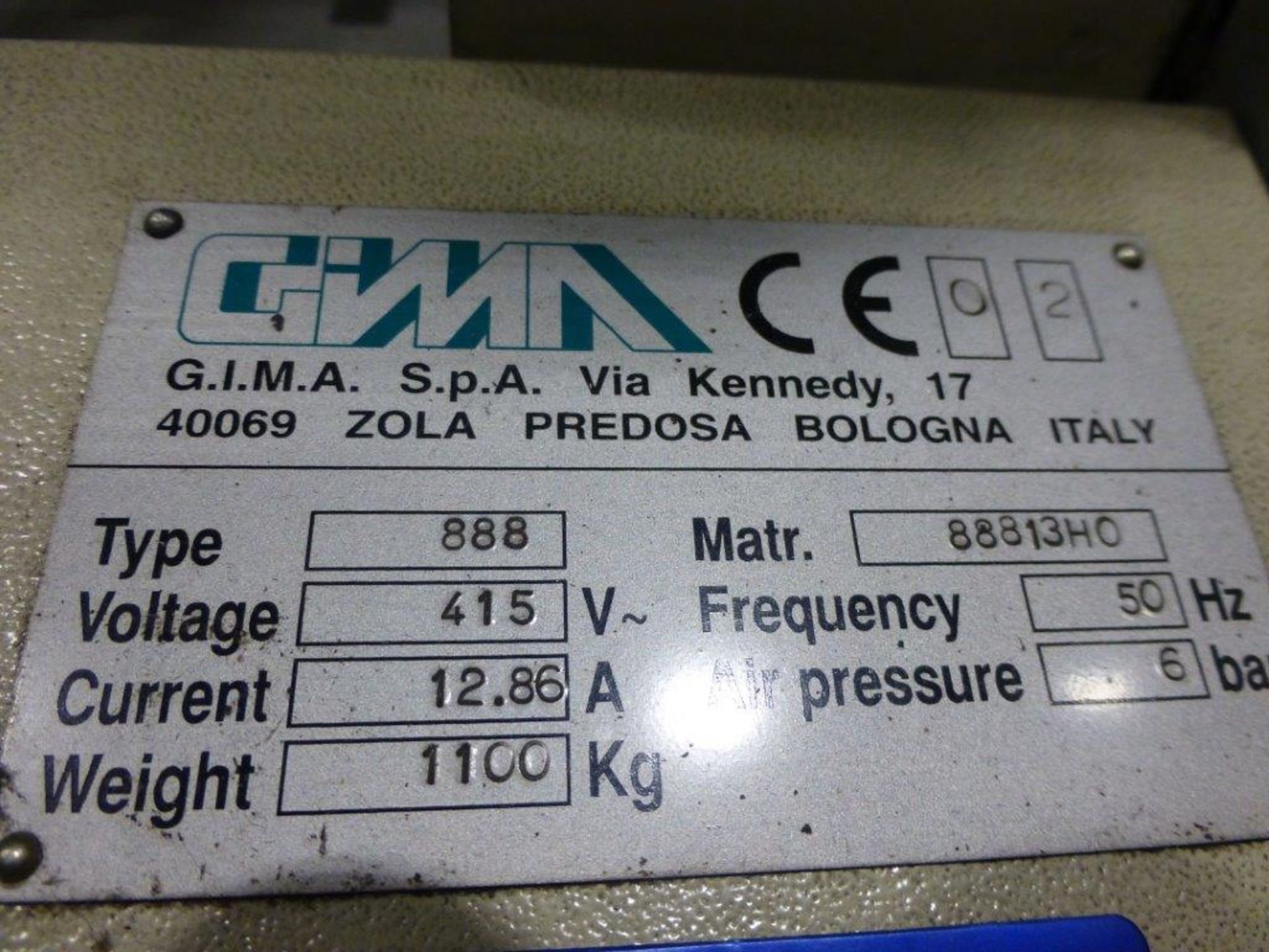 GIMA Type 884 DVD CNC Rotary Thermal Welding Machine Serial No. 88422CO (2002) with flip unit and " - Image 6 of 6