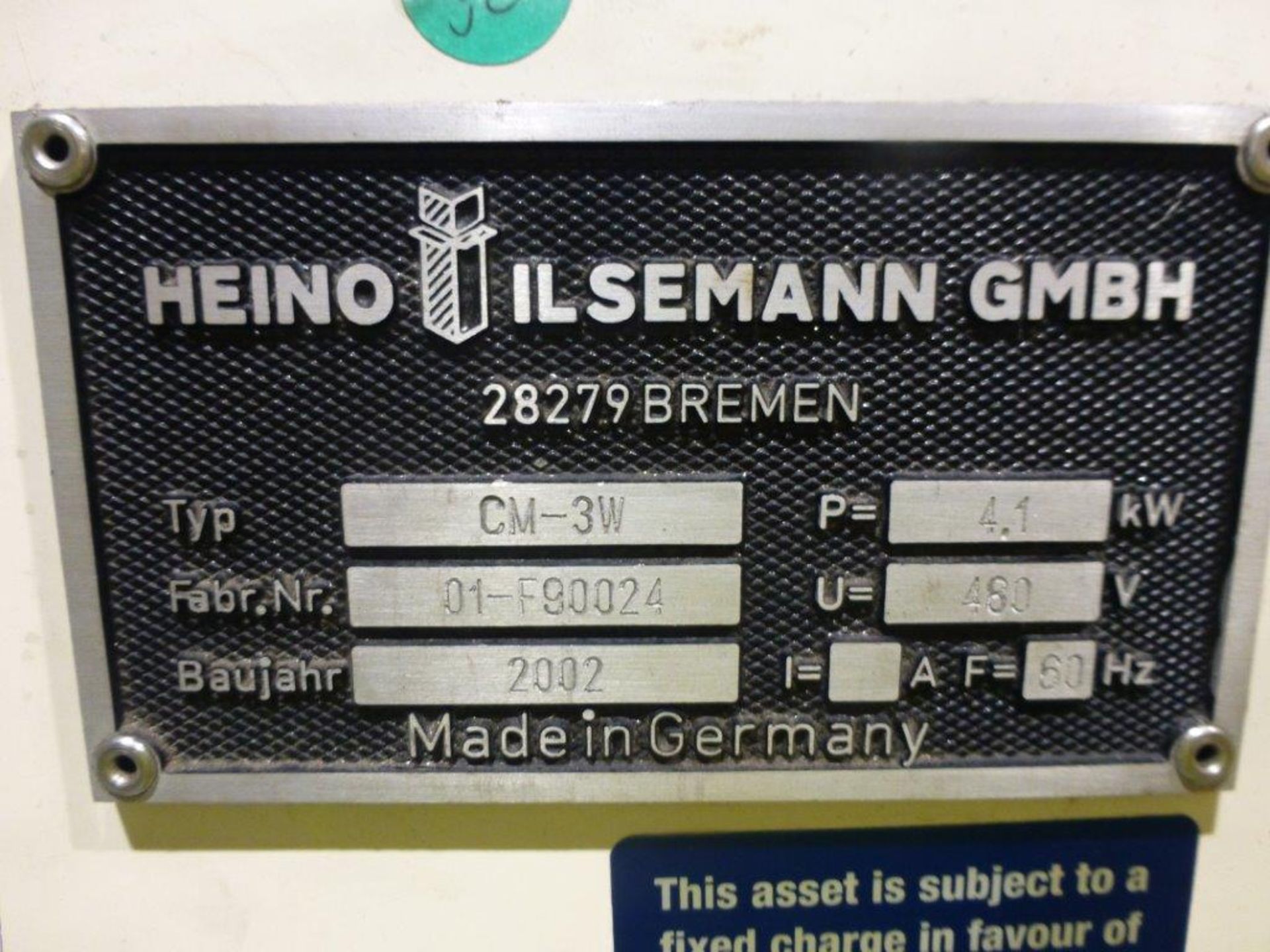 Heino I iilsemann Type CM-3W wrapper/welder, serial No. 01-F90024 (2002) with Heino SB-10A collator, - Image 7 of 8