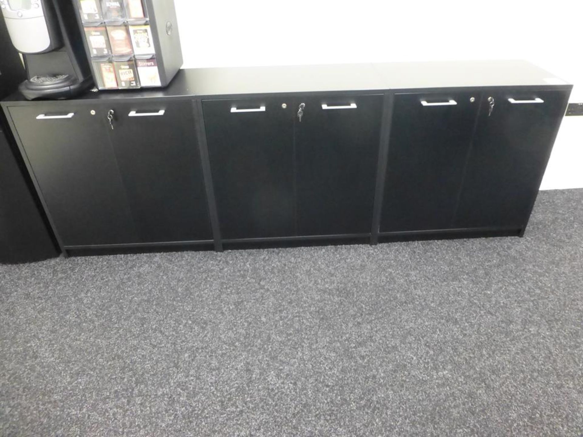 Black satin finish 4 door cupboard unit, 2340mm x 420mm x 800mm - Image 3 of 3