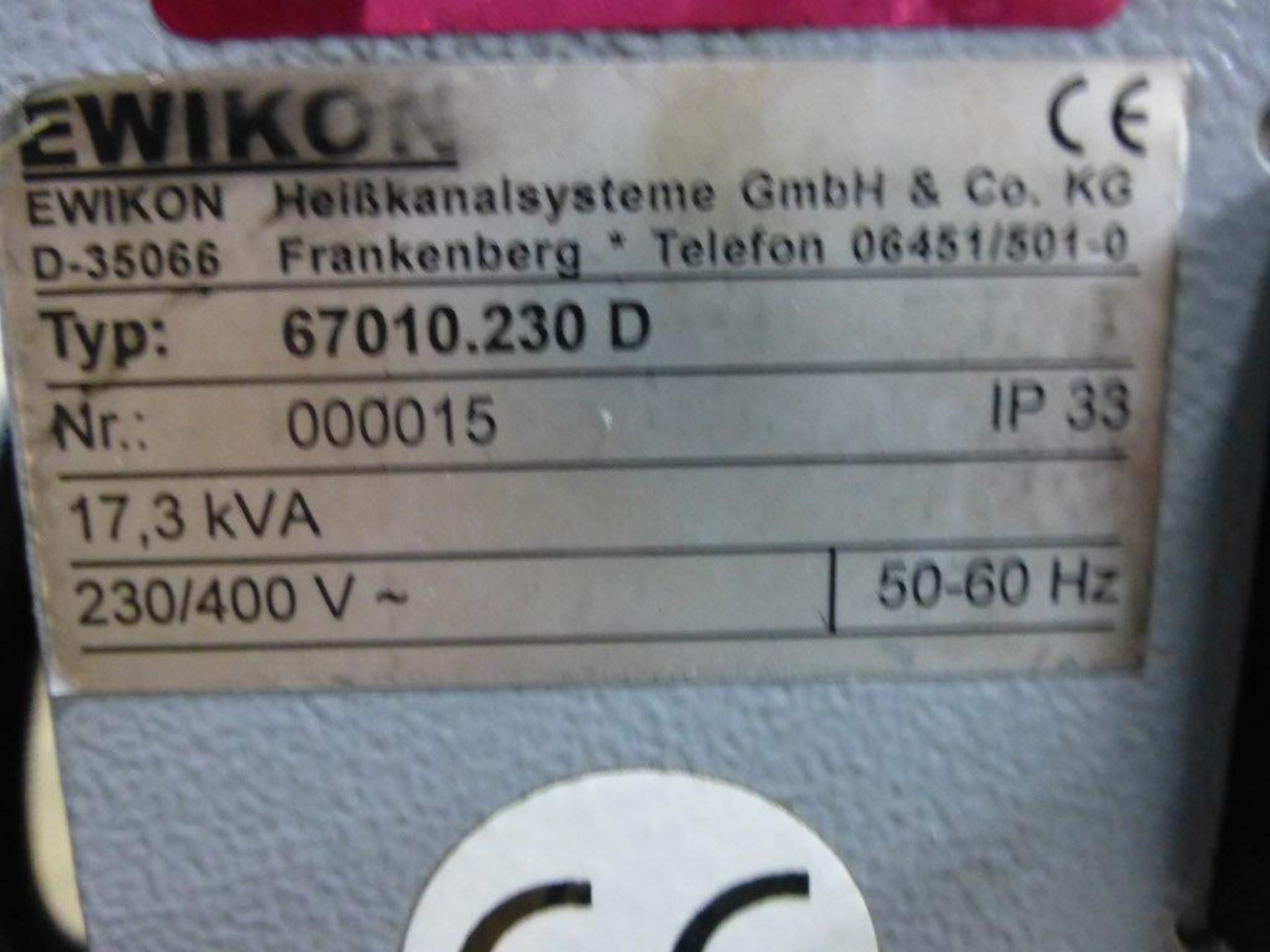 Ewikon 67010.320D temperature controller, Serial No 000015 - Bild 3 aus 3