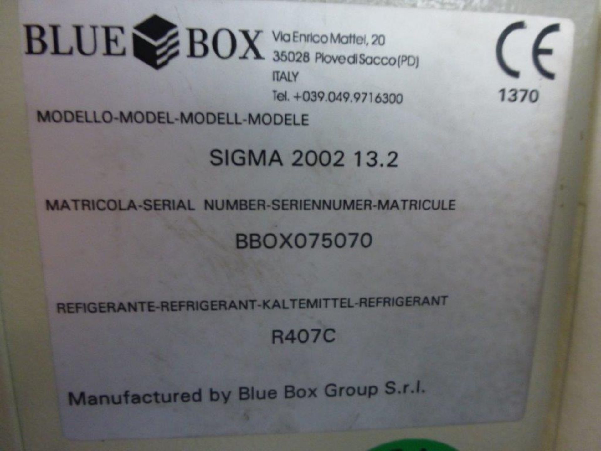 BlueBox Sigma 2002 13.2 water chiller, serial No BBOX075070, Chiller No 2, (Disconnection at first - Image 3 of 4
