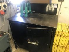 1050mm X 630mm steel work bench with integral cupboard