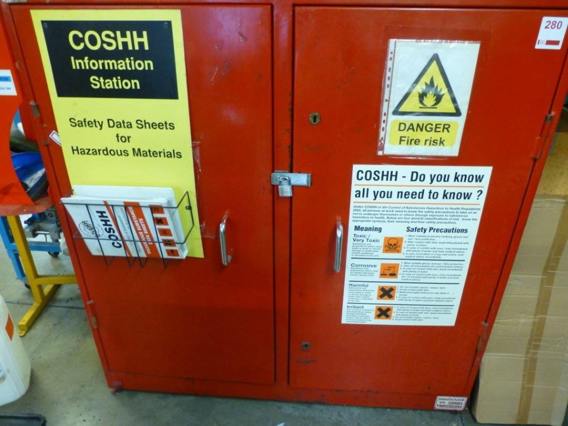 1500mm x 430mm x 1530mm steel secure double door flammables cabinet