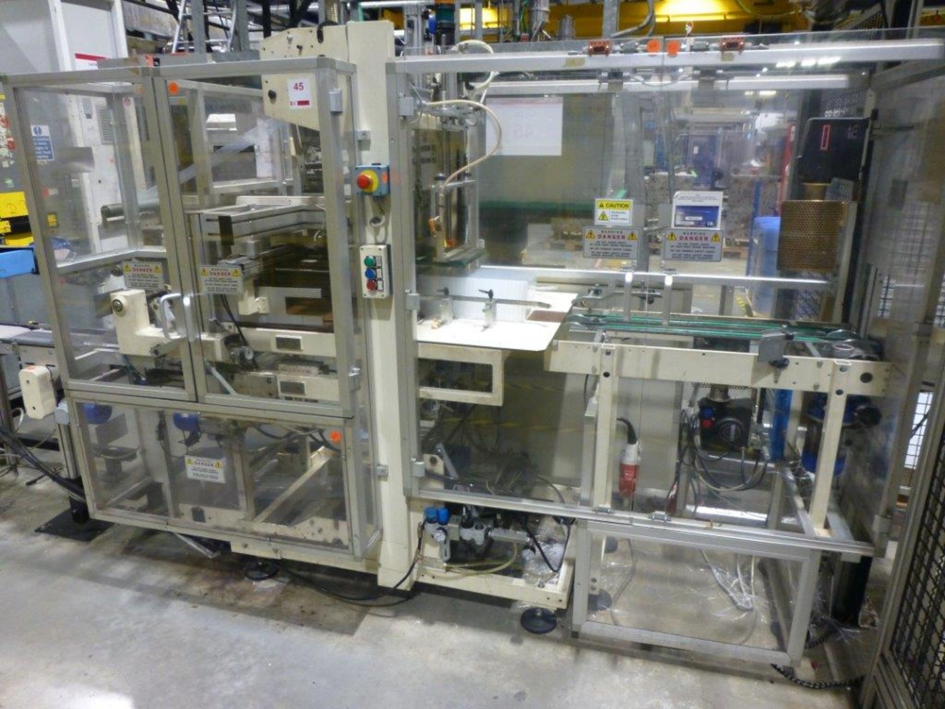 Gima 888 DVD multi case wrapper, serial No 88852F0 (2002) with film unwind unit, 2 Leister hot air - Image 3 of 4
