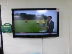 Hitachi 42 inch LCD television with wall bracket