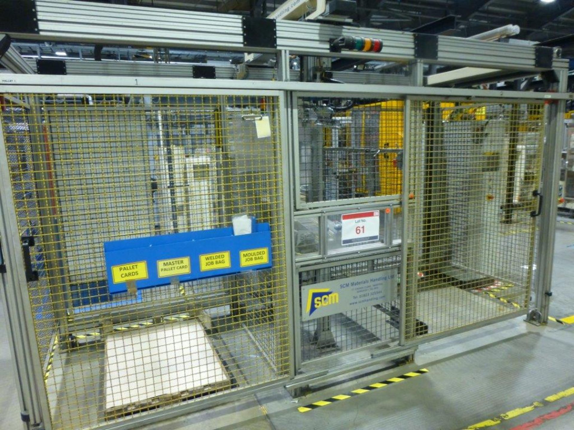 SCM Handling Twin Pallet Robot Palletiser Serial No. BC4272-SI4478-12.02-B09 with freestanding