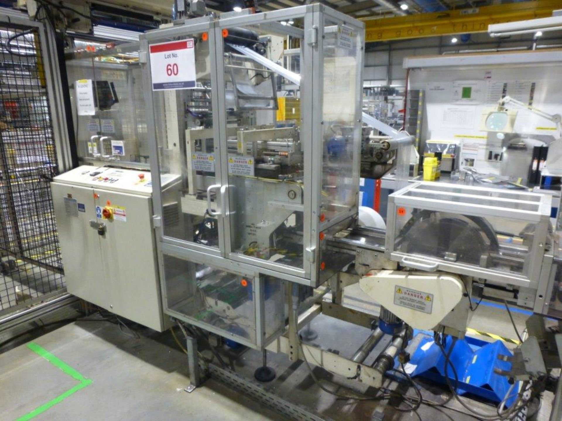 GIMA 897 DVD multi case wrapper, serial No 89740A0 (2003) with case flip station, film unwind - Image 2 of 4