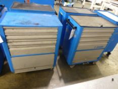 2 Unior Eurostyle 4 drawer tool cabinets (no contents)