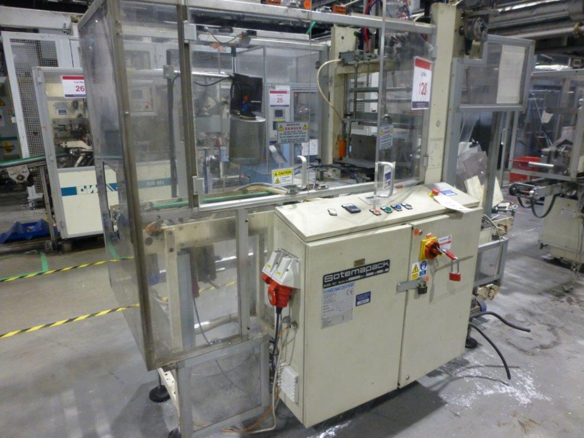 Gima 888 DVD multi case wrapper, serial No 88823H0 (2002) with 2 Leister hot air units. Please note: - Image 2 of 4