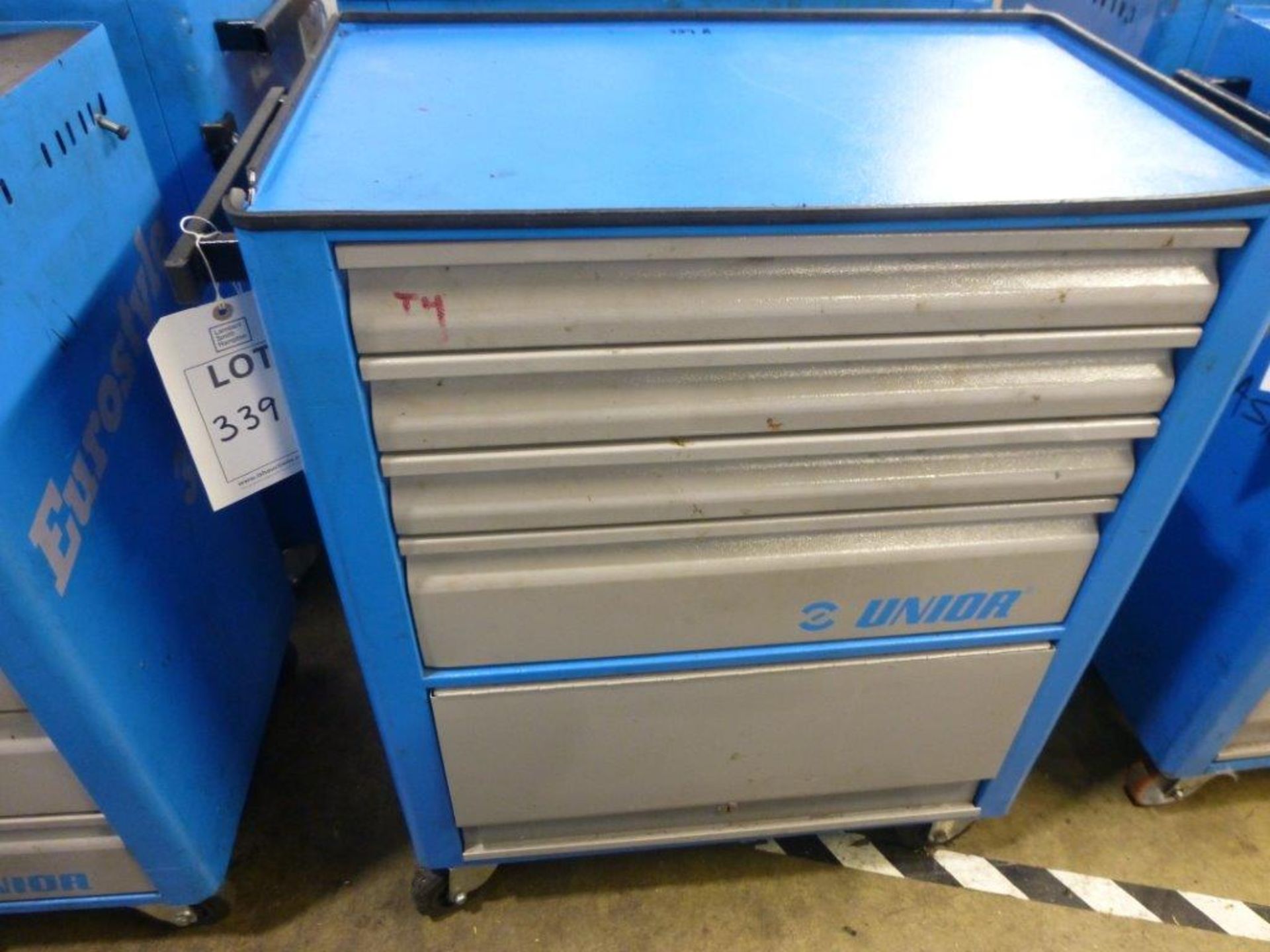 Unior Eurostyle 4 drawer tool cabinet and contents, mainly hand tools