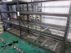 Double bay boltless rack, per bay 1860mm x 650mm x 1830mm high and single 5 tier boltless rack