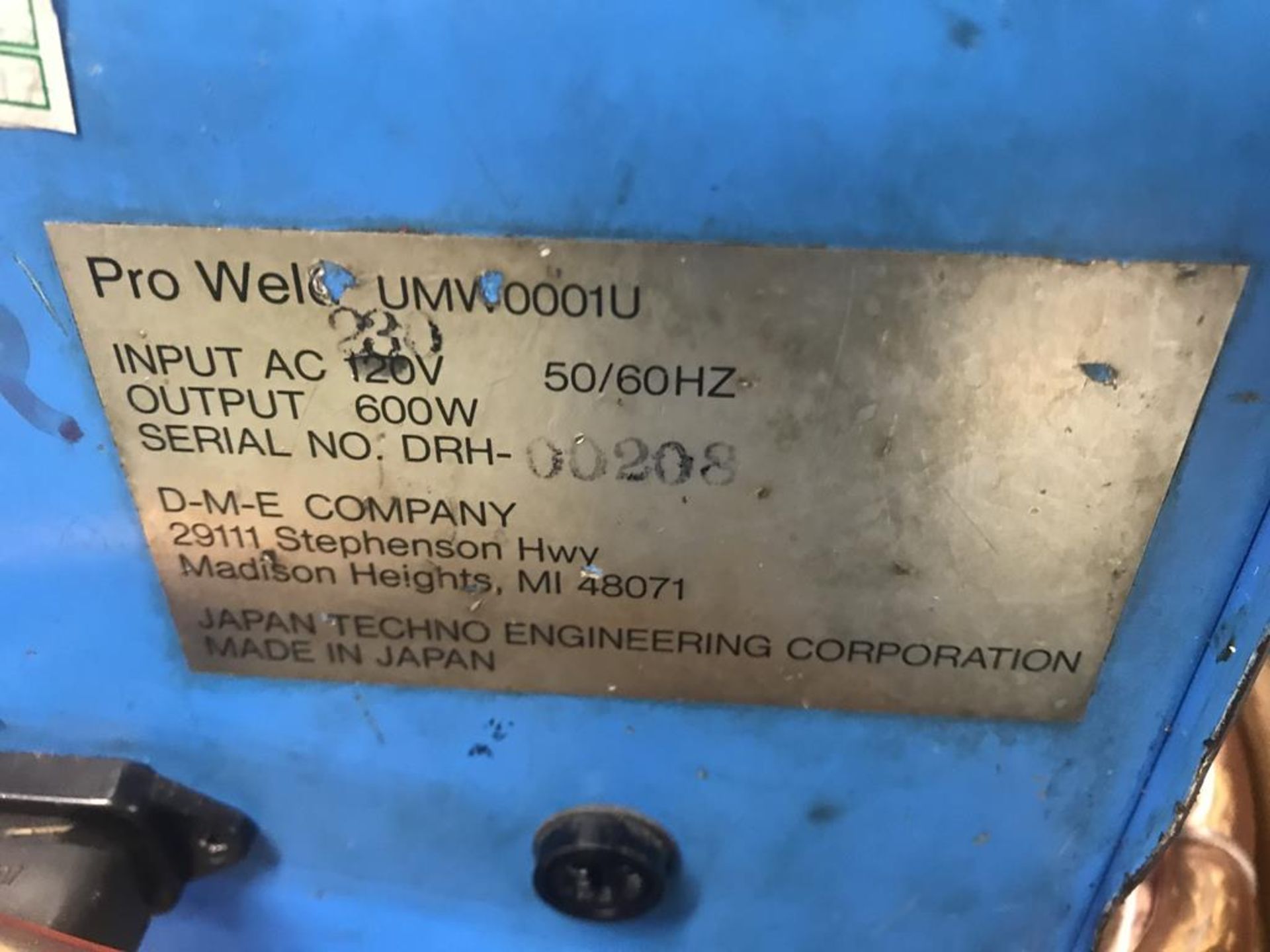 D-M-E Proweld UMW0001U micro welding unit with trolley, serial No DRH-00208 - Image 2 of 2