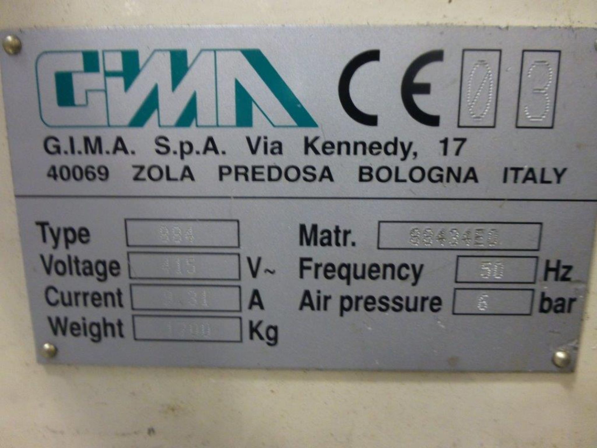 GIMA Type 884 DVD CNC Rotary Thermal Welding Machine Serial No. 88434E0 (2003). Please note: A - Image 5 of 5