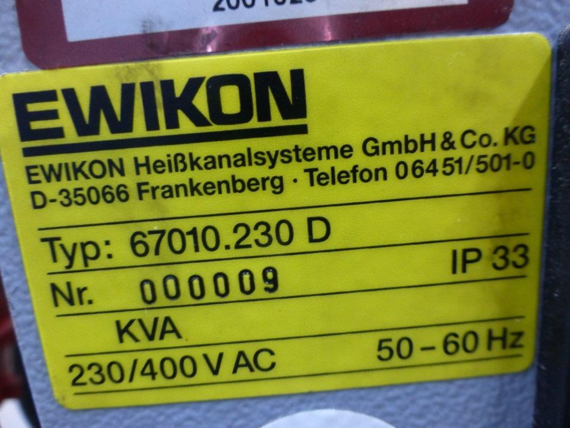 Ewikon 67010.320D temperature controller, Serial No 000009 - Bild 2 aus 2